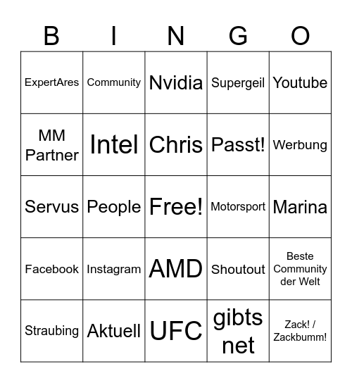 Dragon Bingo v0.1 Bingo Card