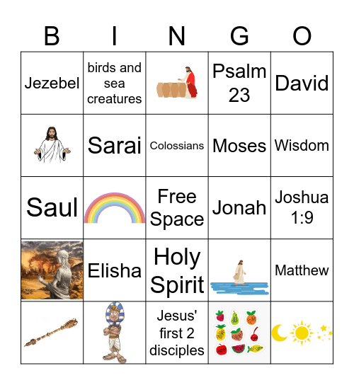Bible Bingo Card