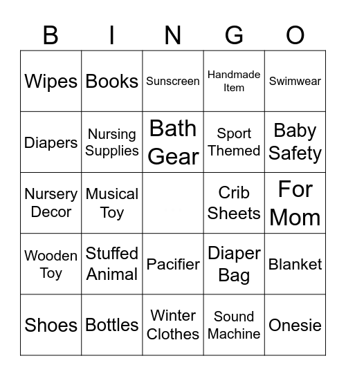 Gift BINGO Card
