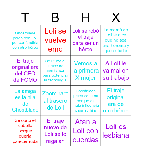 Episodio 13 Bingo Card