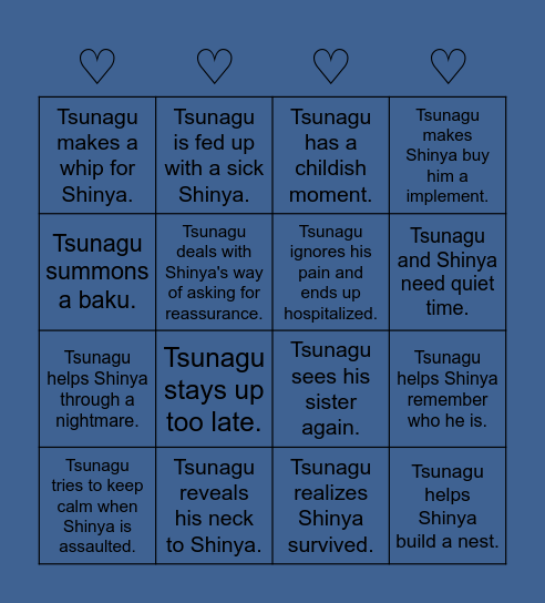 Tsunagu V1 Bingo Card