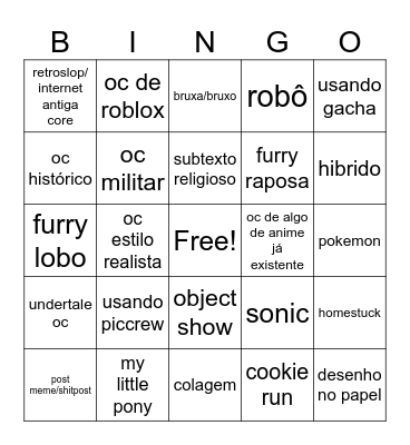 artgifht Bingo Card
