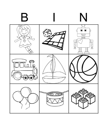toys Bingo Card