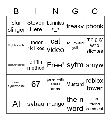 Instagram Reels Bingo Card