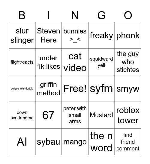 Instagram Reels Bingo Card