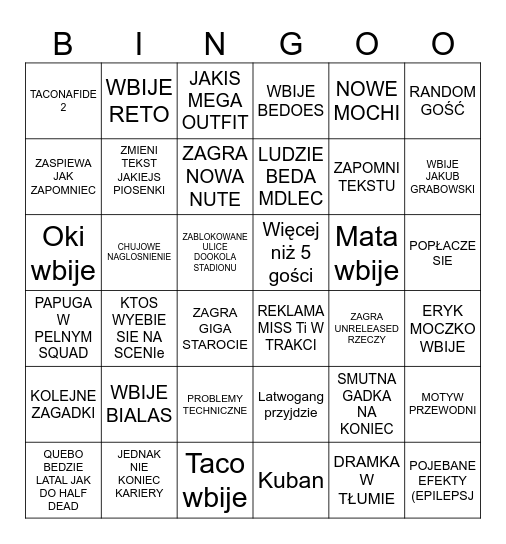 QBingo Card