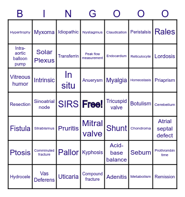 SUNDAY NIGHT BINGO!!! Bingo Card