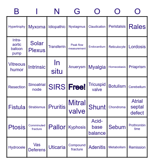 SUNDAY NIGHT BINGO!!! Bingo Card