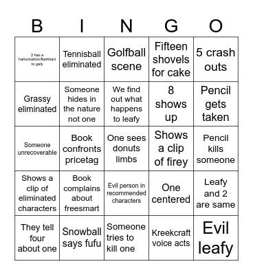Tpot 19 Bingo Card