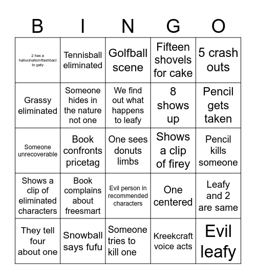 Tpot 19 Bingo Card