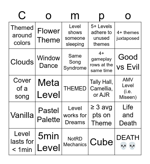 Compo Bingo Card