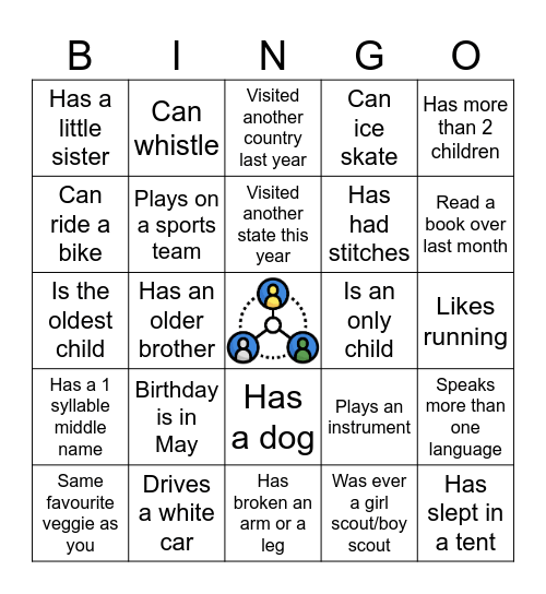 Connection Bingo Card