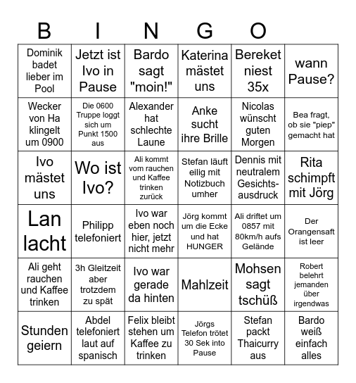 PMK Bingo Card