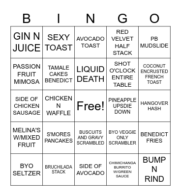 HASH KITCHEN BINGO Card