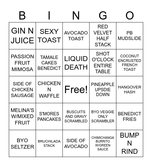 HASH KITCHEN BINGO Card