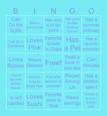 Girls Hangout Bingo! Bingo Card