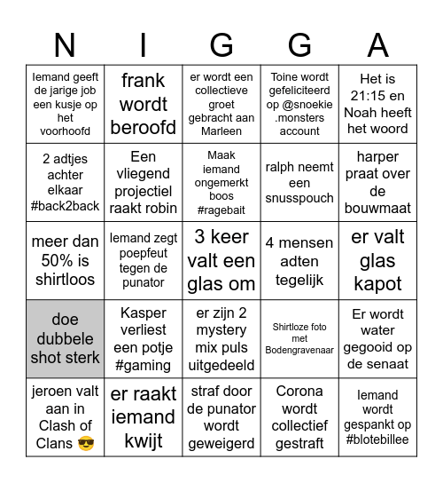 Feuten Bingo Card