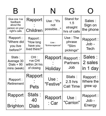 July Bingo Card