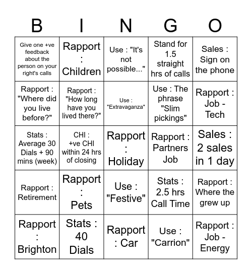 July Bingo Card