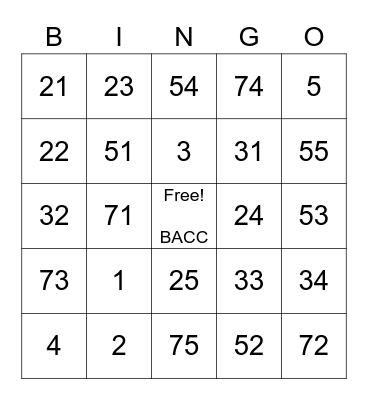 Berthoud Small Business Saturday Bingo Card