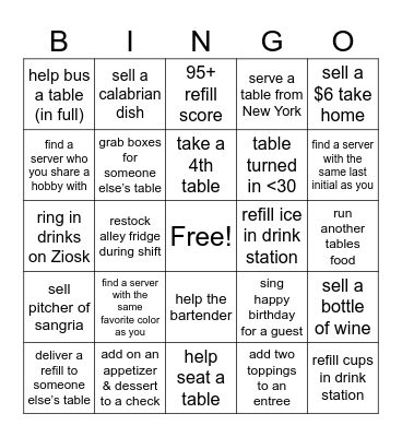 OG Server Bingo Card