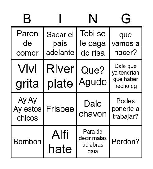 Vivingo Bingo Card