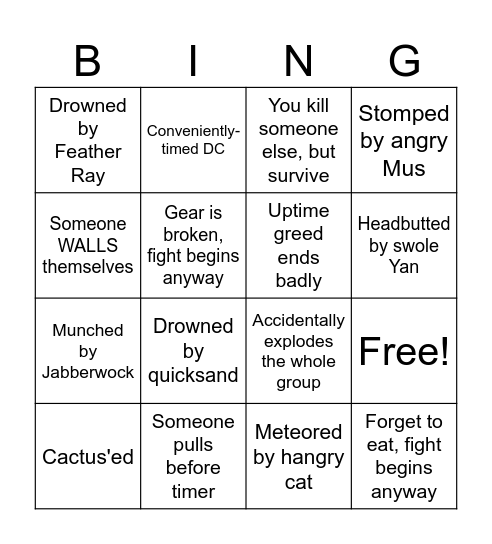 Static 4: M6S Bingo! Bingo Card