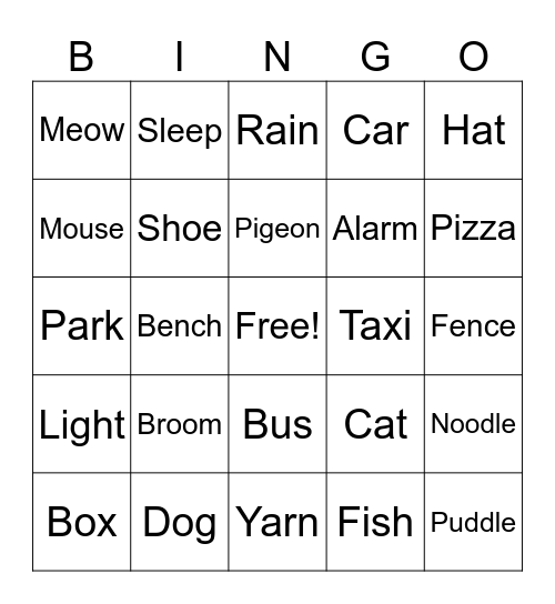 Milo Bingo Card