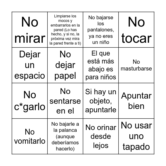 Lotería de los miones Bingo Card