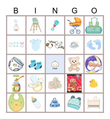 Little Dumpling Baby Shower Bingo Card