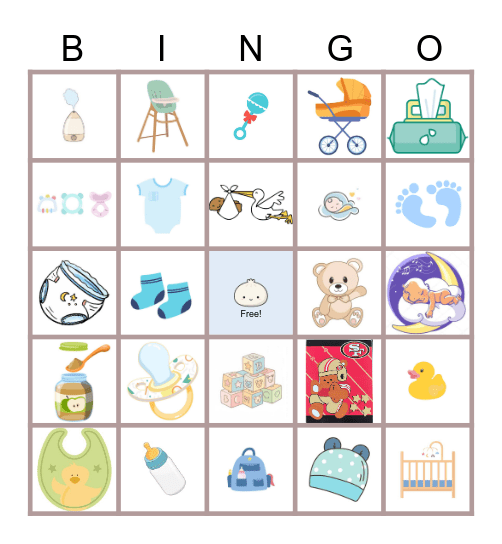 Little Dumpling Baby Shower Bingo Card