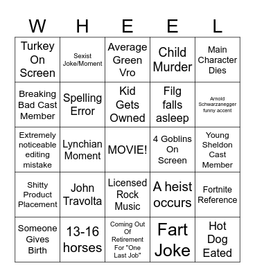MOVIE Bingo Card
