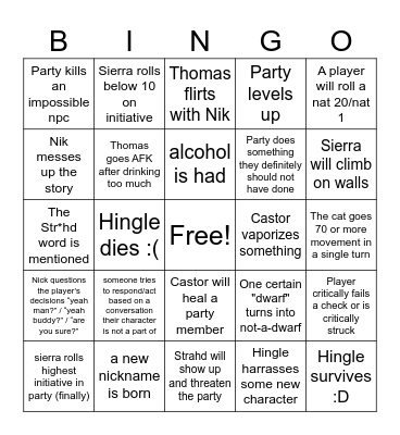06/29/25 Bingo Card