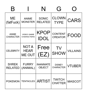 HEAR ME OUT BINGO Card