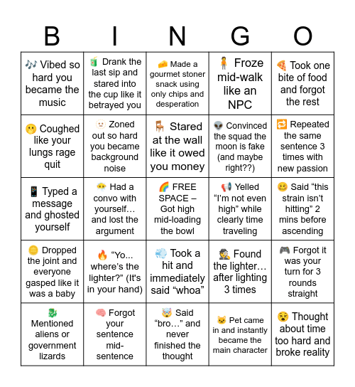 Stoner bingo Card