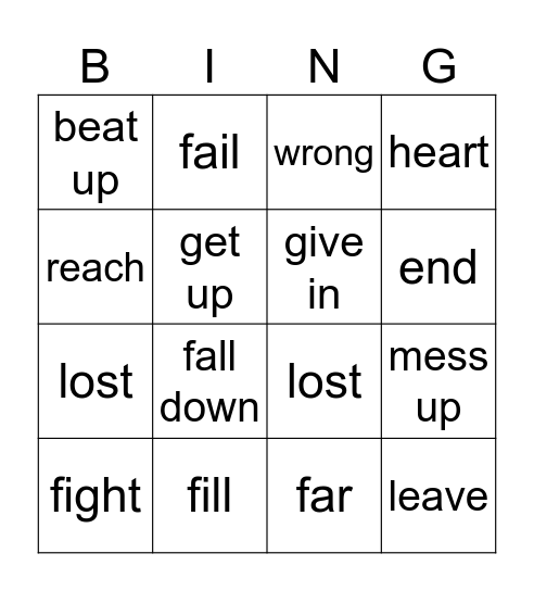 Try Everything Bingo Card