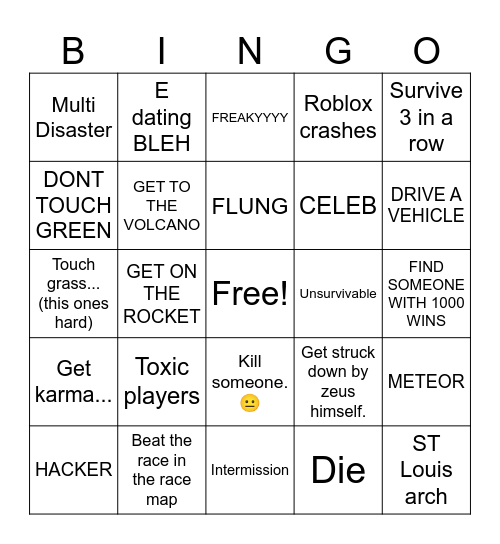 NDS Bingo Card