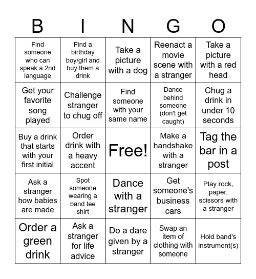 Pour'd Walk Bingo Card