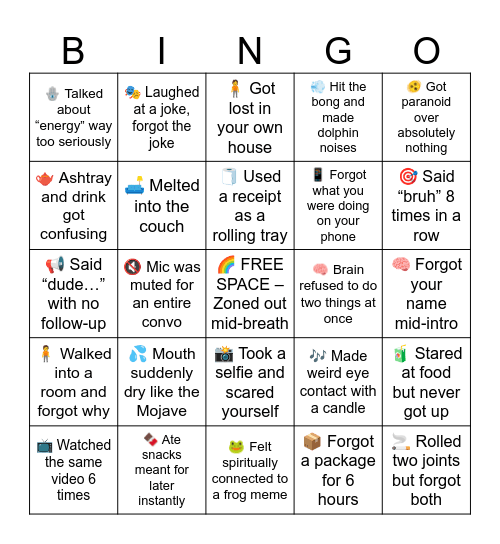 Stoner bingo Card
