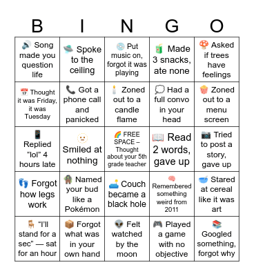 Stoner bingo Card