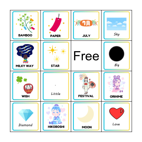 TANABATA BINGO Card