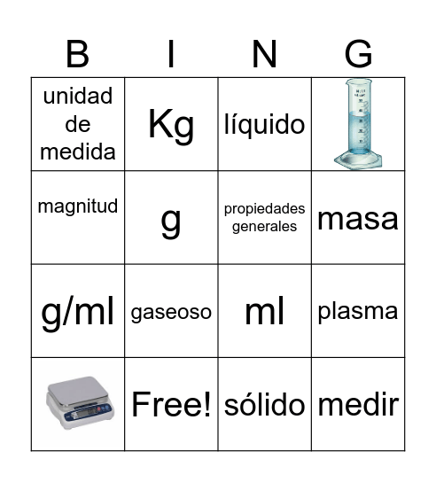 fisicoquímica Bingo Card