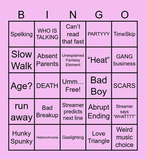 Daiah Gacha Bingo V2 Bingo Card