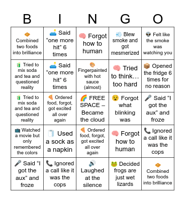 Stoner bingo Card