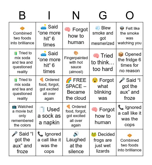 Stoner bingo Card
