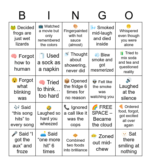 Stoner bingo Card