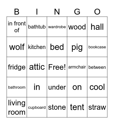 Unit 6 Bingo Card