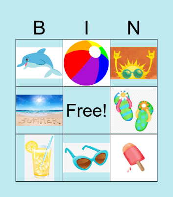 Summer Images Bingo Card