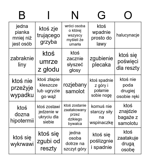 TURCJA 2025 Bingo Card