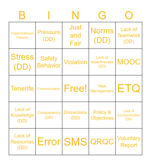GOLDEN TICKET Bingo Card